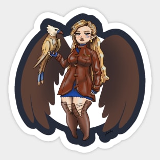 Bird Girl Sticker